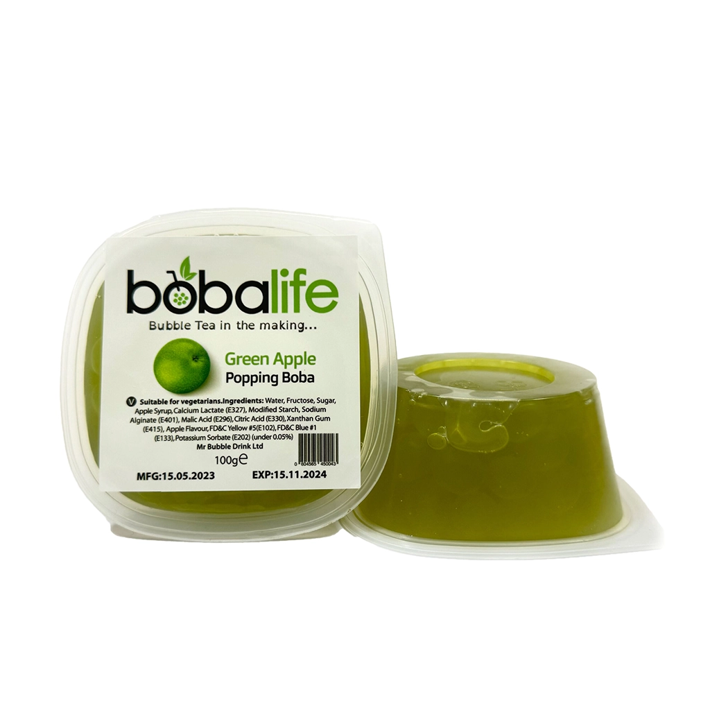 Green Apple Popping Balls by Boba Life (100g) Premium Taiwanese Boba