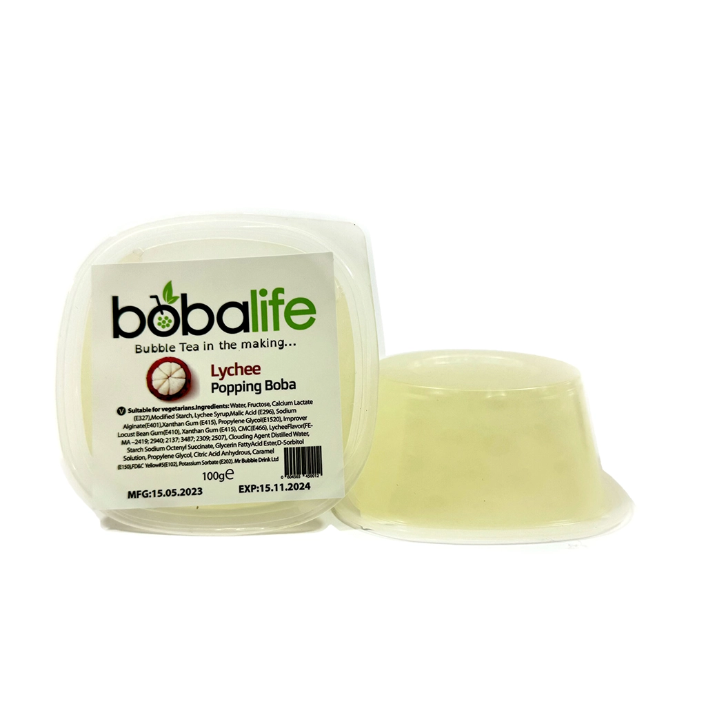 Lychee Popping Balls by Boba Life (100g) Premium Taiwanese Boba