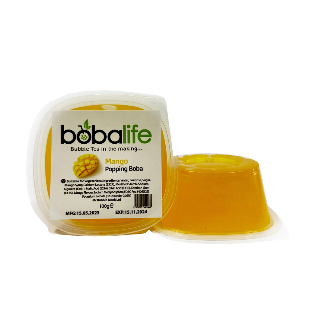 Mango Popping Balls by Boba Life (100g) Premium Taiwanese Boba