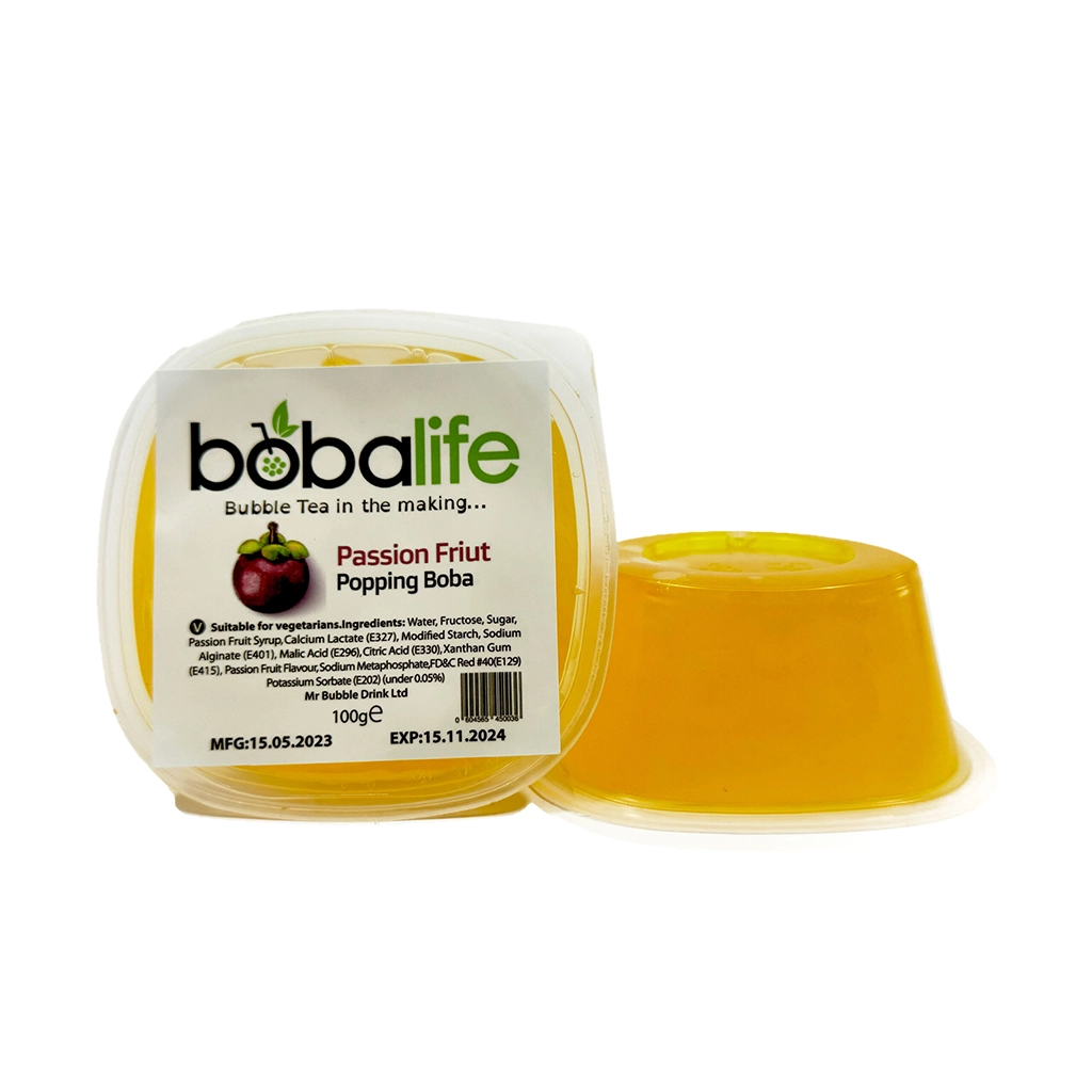Passion Fruit Popping Balls by Boba Life (100g) Premium Taiwanese Boba