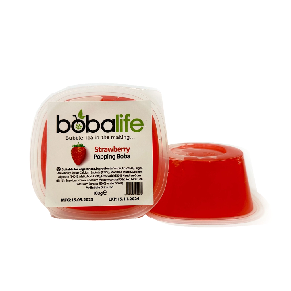Strawberry Popping Boba Balls (100g) Premium Taiwanese Boba