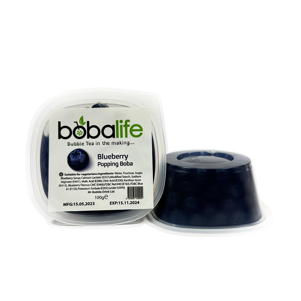 Blueberry Popping Boba Balls (100g) Premium Taiwanese Boba