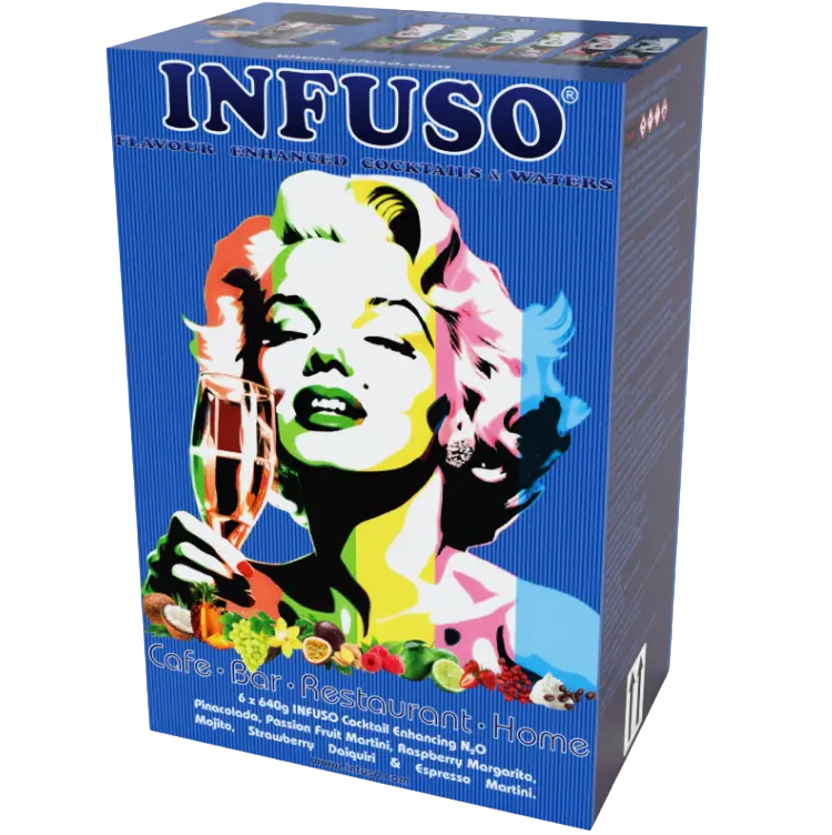 Cocktail Flavour Chargers Case of 6 (640g N2O) - Businesses Only