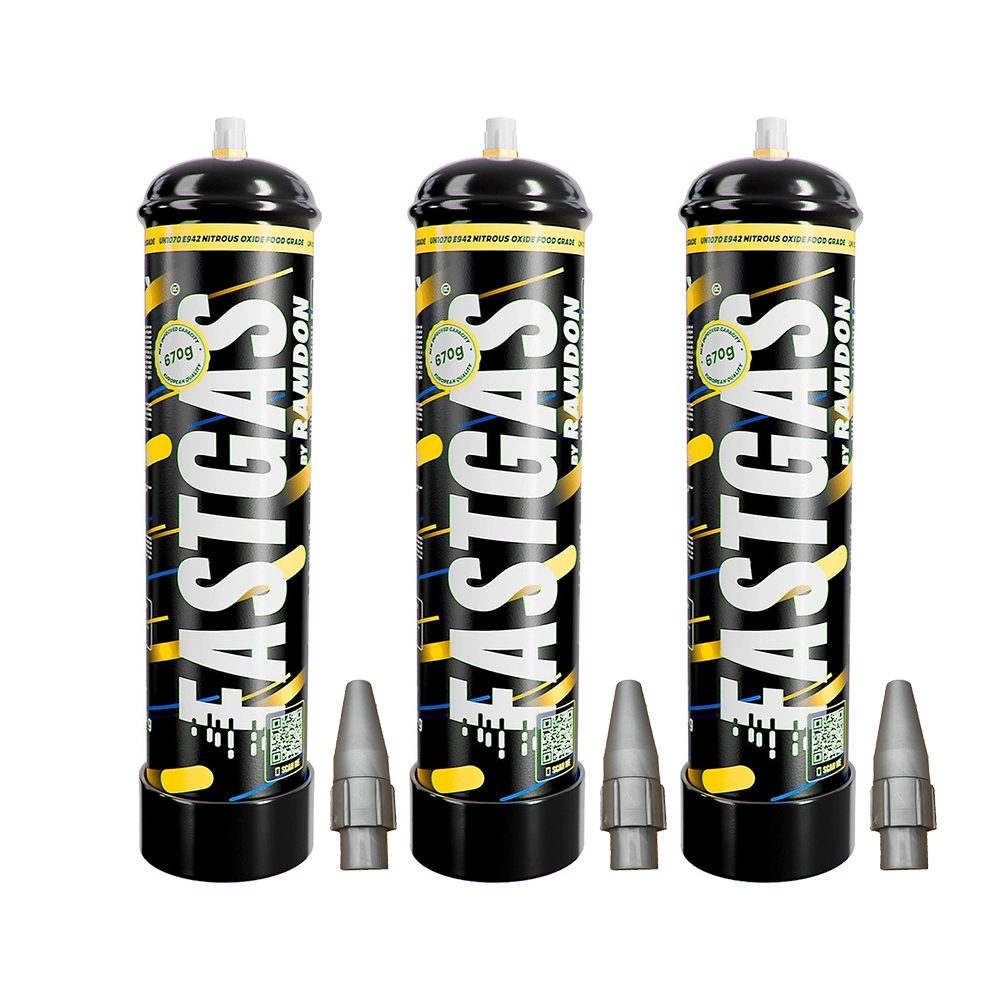 Cream Chargers by  Fast Gas x 3 (670g N2O)