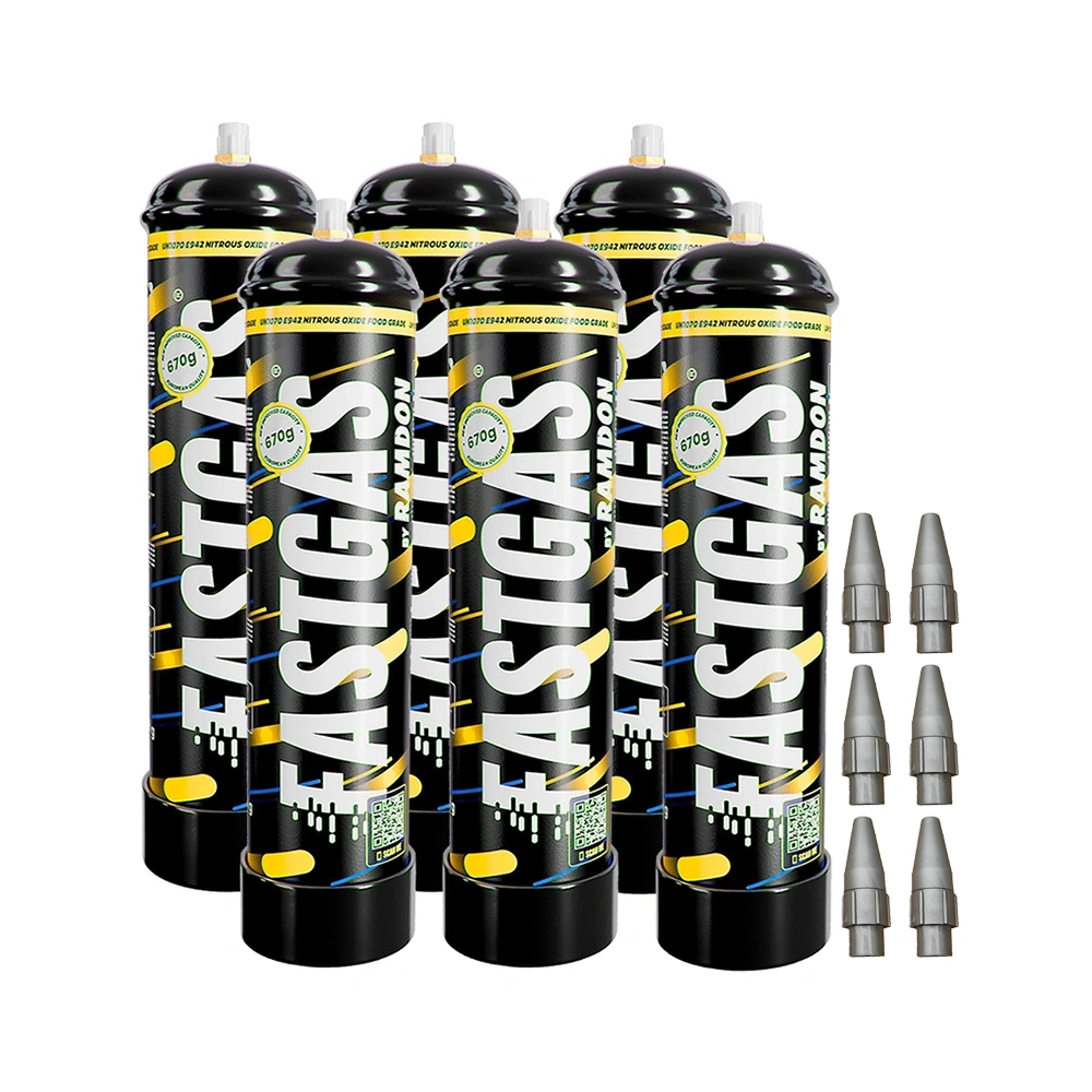 Cream Chargers by Fast Gas (670g) Wholesale (Case of 6) Businesses Only