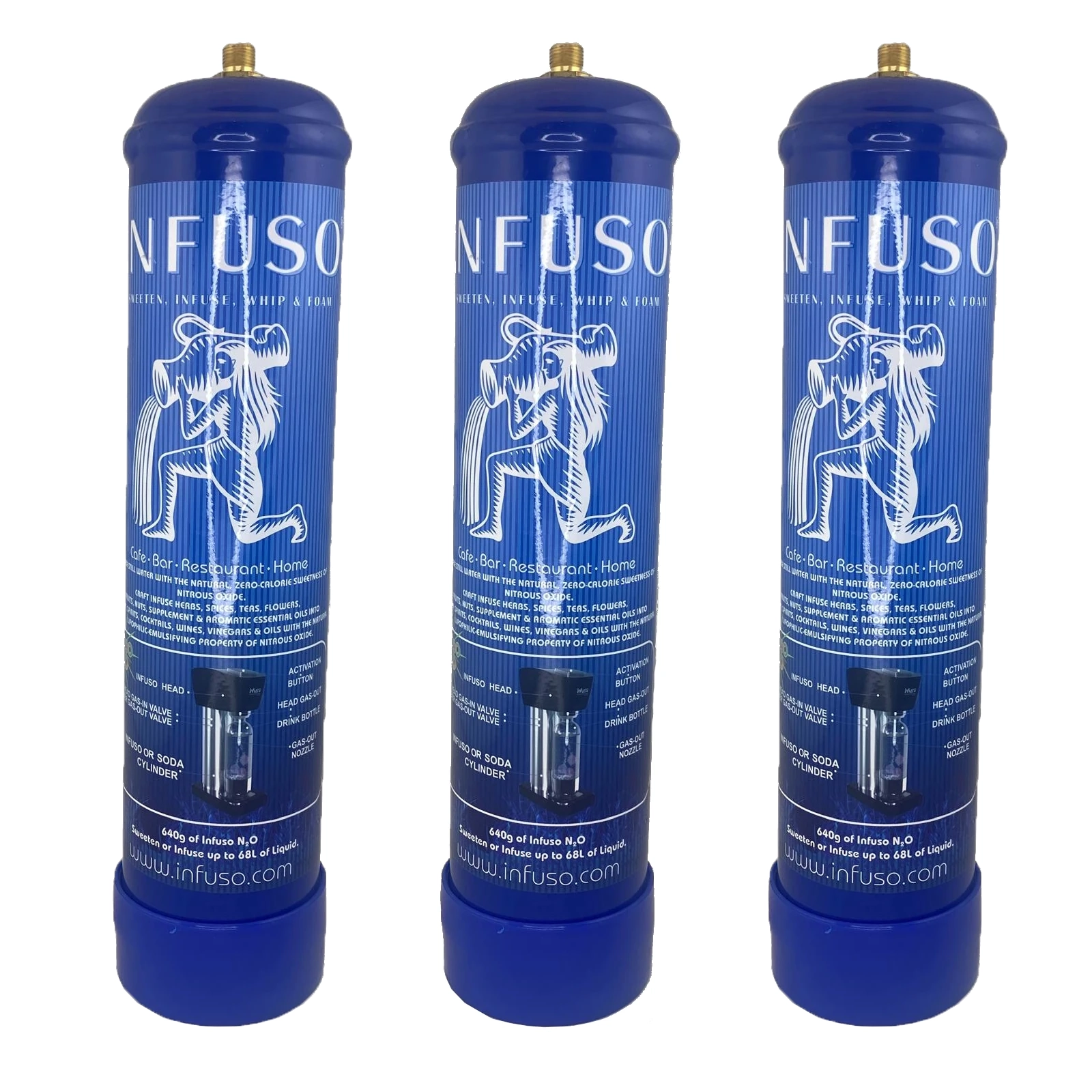 Cream Chargers by   Infuso Smart Whip x 3 (640g N2O)