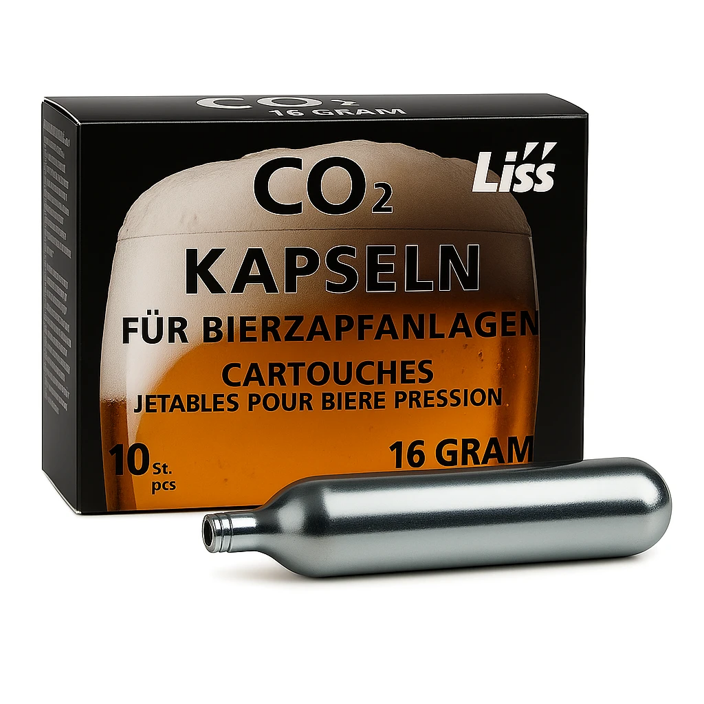 300 x Beer CO2 16g Cartridges - Non-Threaded (Liss Brand)