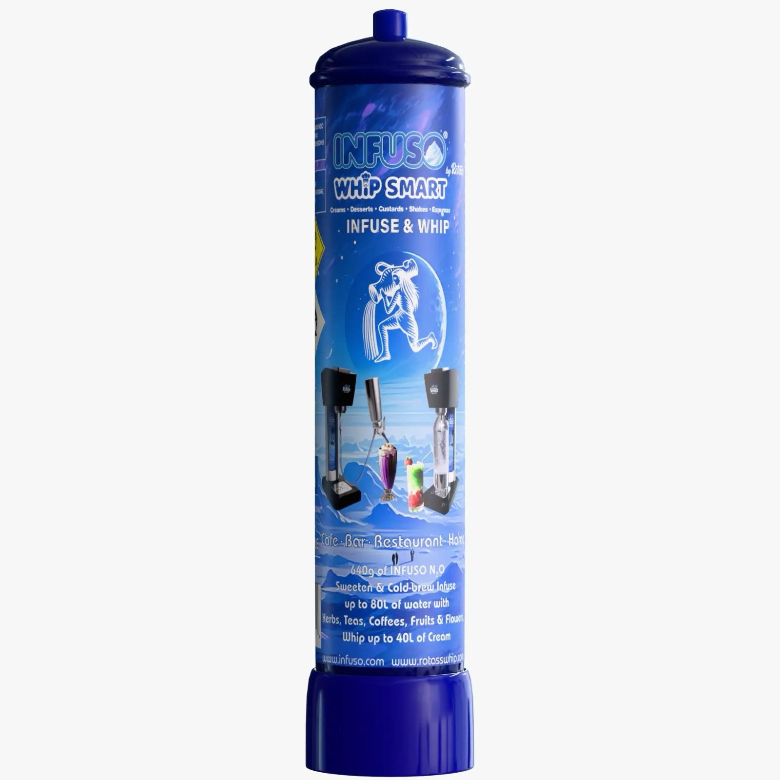 Cream Chargers by      Infuso Smart Whip x 1 (640g N2O)
