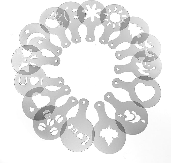 Cappuccino Stencils (Set of 16)