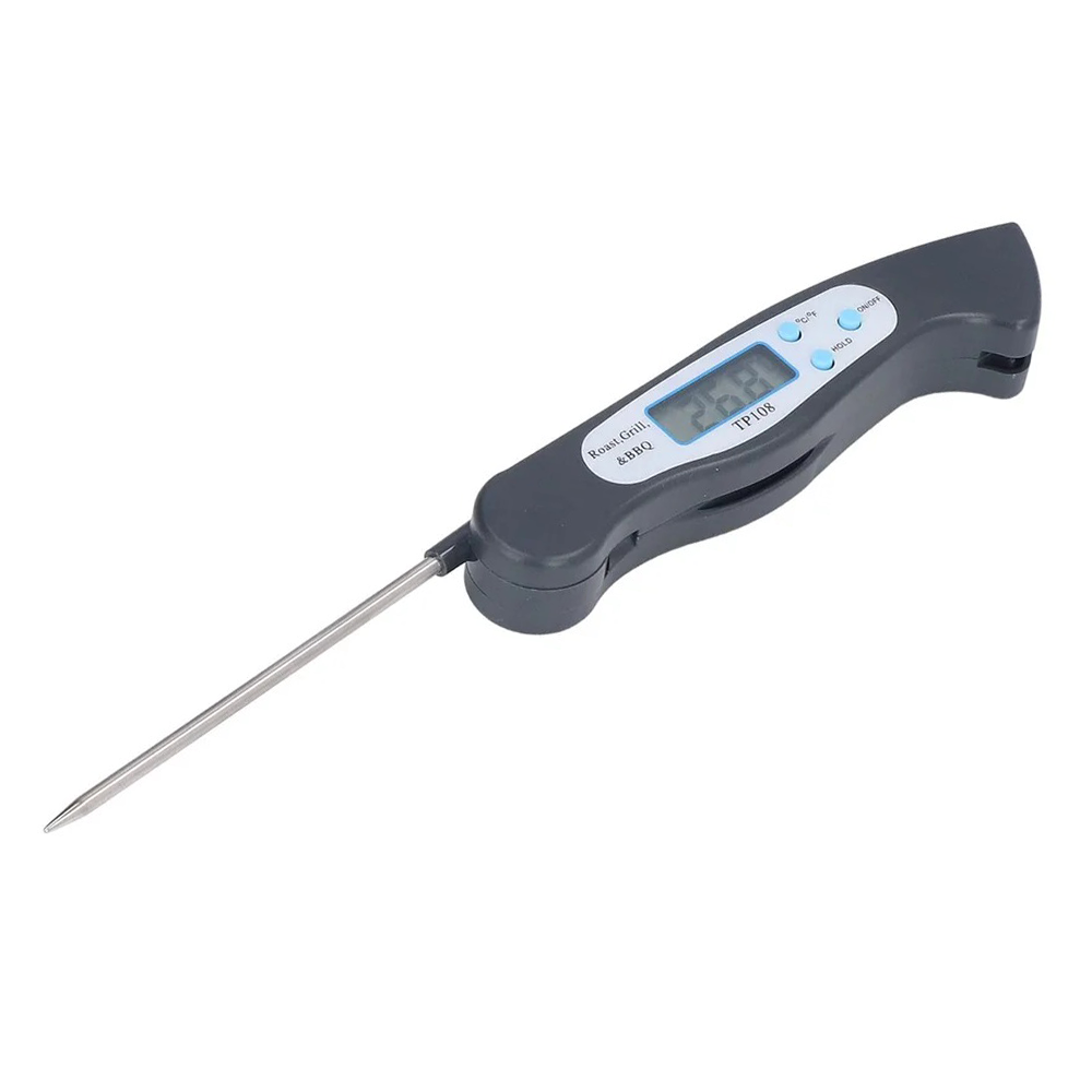Foldable Digital Thermometer (Black) - Requires 1 x AAA Battery